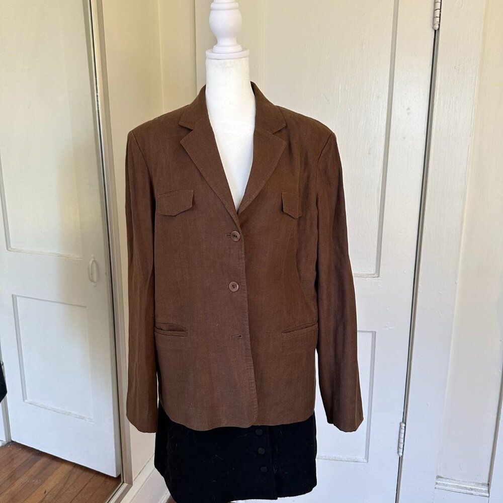 Linen Blend Jacket Talbots Size 12
